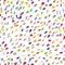 Seamless pattern or texture with colorful polka dots on white background