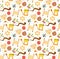 Seamless pattern, texture for the Jewish new year. Rosh Hashanah, Shana Tova background wallpaper. Vector illustration