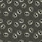 Seamless pattern texture with a pattern of scary skeletons. Halloween background