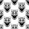 Seamless pattern with theater comedy masks