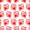 Seamless pattern on the theme of love, cute pink locks heart. Print, textiles, cover for St. Valentine\\\'s Day