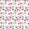 seamless pattern on the theme of rainbow summer