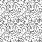 Seamless pattern with thin organic curved lines.