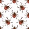 Seamless pattern with Tick. Mite. hand-drawn Tick, Mite . Vector