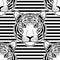 Seamless pattern with tiger muzzle