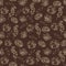 seamless pattern, time, coffee, hand-drawn elements