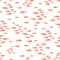 Seamless pattern with tiny coral fish on white