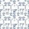 Seamless pattern Toile de jouy.