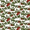 Seamless pattern. tomato bushes.