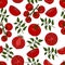 seamless pattern. tomato in different types.