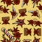 Seamless pattern of Tools for male haircuts.