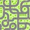 Seamless pattern top view of roads.