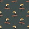 Seamless pattern with a toucan on a branch. Flat vector illustration in doodle style. A tropical bird. Vector illustrations for t