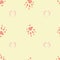 Seamless pattern with traces of paws of animals and hearts. Design for wallpaper, textiles