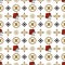 Seamless pattern with traditional Japanese decor elements