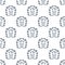 Seamless pattern. Traditional national pattern with a bird with raised wings. Black and white background
