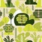 Seamless pattern. Trees broadleaf tropical in a flat style. Preservation of the environment, forests. Park, outdoor.