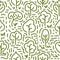 Seamless pattern with trees, doodles. Hand drawn Vector