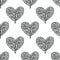 Seamless pattern trees heart