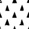 Seamless pattern with triangles. Forms printed in ink. Hand drawn.