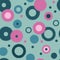 Seamless pattern with tribal circles