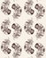Seamless pattern with tribal feathers.