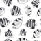 Seamless pattern. Tropic butterfly fishes. Black on white