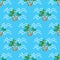 Seamless pattern tropical coconut palm trees and waves