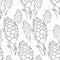 Seamless pattern Tropical flower of ginger coloring torch. vec