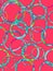 Seamless pattern with turquoise circles with marble multicolored tints.