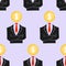 Seamless pattern tuxedo and coin on a light background. Design element for poster, banner, clothes.