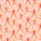 Seamless pattern with two women wearing swimwear. Body positive female character. Owerweight characters