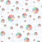 The seamless pattern of umbrellas