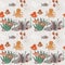 Seamless pattern with undersea creatures