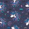 Seamless pattern with unicorns. Vector background with stickers, pins, patches. Kids illustration for design prints.