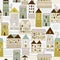 Seamless pattern,urban landscape