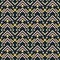 Seamless pattern of V shaped elements and circles