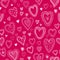 Seamless pattern with valentine hearts. Vector