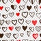 Seamless pattern with valentine hearts for your