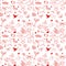 Seamless pattern for valentine\'s day with cupid, coattail, bow,