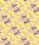 Seamless pattern of vanilla flowers