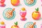 Seamless pattern  with various breakfasts