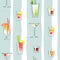 Seamless pattern of various classic cocktails