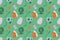 Seamless pattern of various pets accessories, equipment.