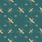 Seamless pattern. Vector abstract background. Mosquito silhouette icons