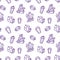 Seamless pattern with vector crystals or gems, jewelry, for the design of textiles, wrapping paper