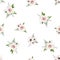 Seamless pattern Vector floral watercolor design. Rustic romantic background print
