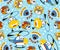 Seamless pattern vector with funny helicopter and pilots