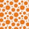 A seamless pattern. Vector illustration - coronavirus molecule under magnification, square