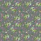 Seamless pattern. vector illustration eps10 of cartoon turtle and butterflies, daisies. hand drawing.
